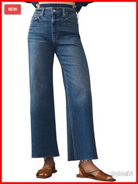 Wide Leg High Waist Boyfriend Stretchy Denim Jeans for Women